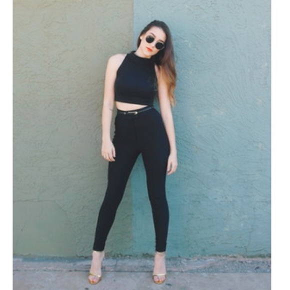 American Apparel Black Riding Pants size L - Picture 4 of 7